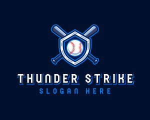 Baseball Bat Crest logo design