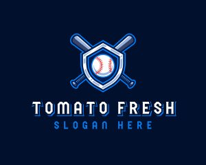 Baseball Bat Crest logo design