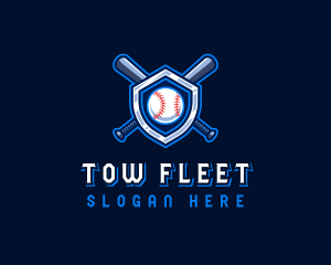 Baseball Bat Crest logo design