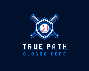 Baseball Bat Crest logo design