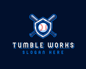 Baseball Bat Crest logo design