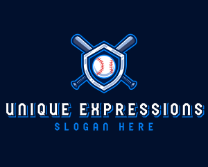 Baseball Bat Crest logo design