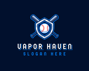 Baseball Bat Crest logo design