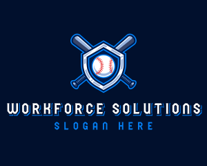 Baseball Bat Crest logo design