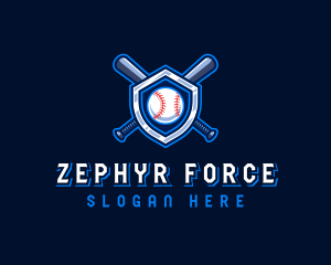 Baseball Bat Crest logo design