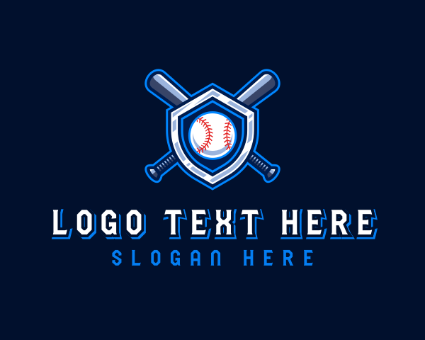 Baseball Bat Crest logo