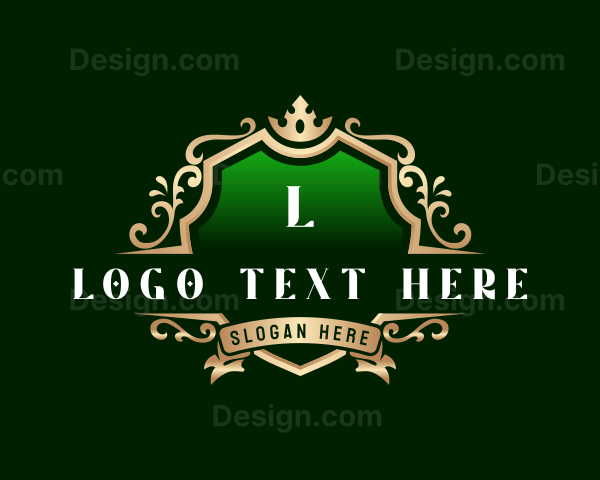 Elegant Shield Crown Logo