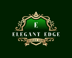 Elegant Shield Crown logo design