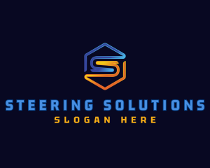 Industrial Fabrication Letter S logo design