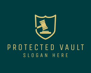 Law Shield Gavel  logo design