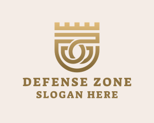 Golden Fort Shield  logo design