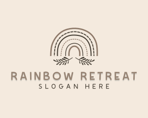 Prenatal Boho Rainbow logo design