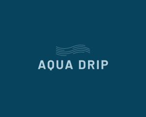 Water Aqua Wave logo design