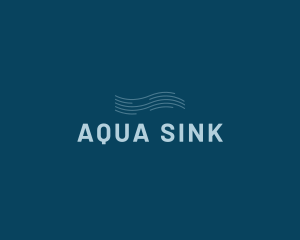 Water Aqua Wave logo design