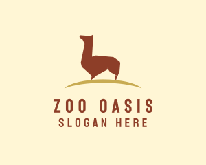 Modern Alpaca Zoo logo design