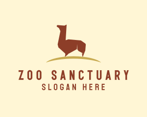 Modern Alpaca Zoo logo design