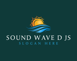 Sea Wave Sun logo design