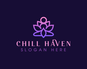 Lotus Yoga Relaxation logo design