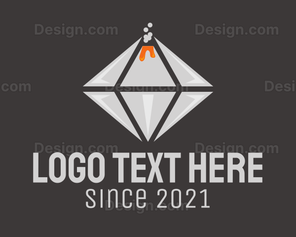 Volcanic Diamond Gem Logo