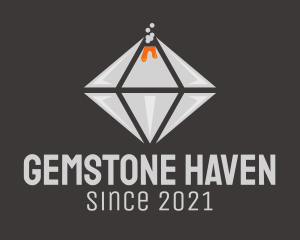 Volcanic Diamond Gem logo design