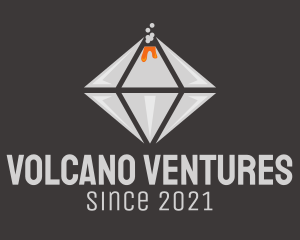 Volcanic Diamond Gem logo design