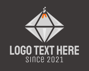 Volcano - Volcanic Diamond Gem logo design