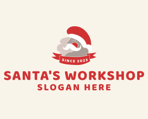 Smiling Santa Banner logo