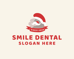 Smiling Santa Banner logo design