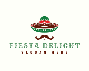 Mustache Mexican Hat logo