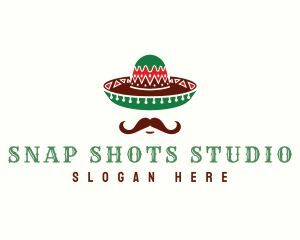 Mustache Mexican Hat logo