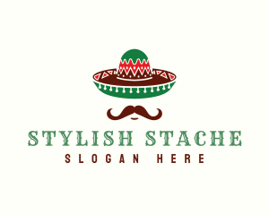 Mustache Mexican Hat logo