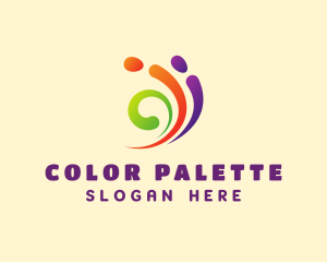 Colorful Swirl Paint logo design