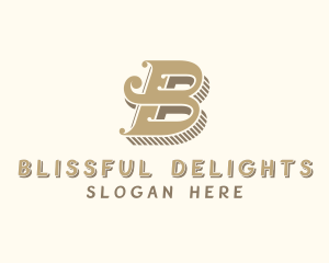 Vintage Feminine Boutique Letter B logo design