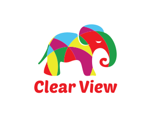 Bright Colorful Elephant  logo