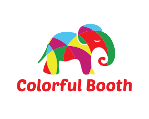 Bright Colorful Elephant  logo design