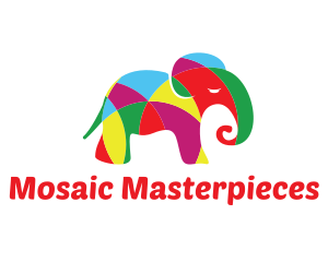 Bright Colorful Elephant  logo design