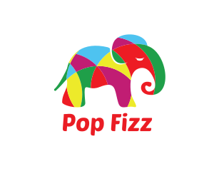 Bright Colorful Elephant  logo design