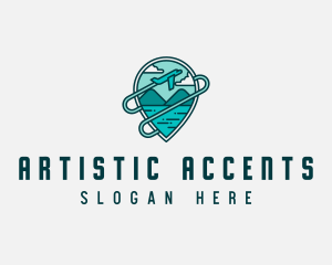 Plane Mountain Travel logo design