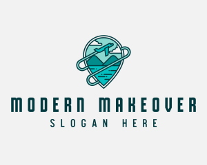 Plane Mountain Travel logo design