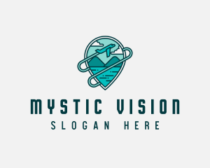 Plane Mountain Travel logo design