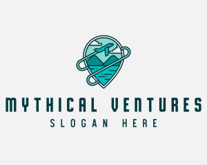 Plane Mountain Travel logo design