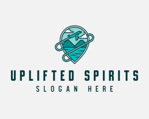 Plane Mountain Travel logo design