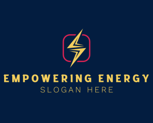 Energy Lightning Power logo design