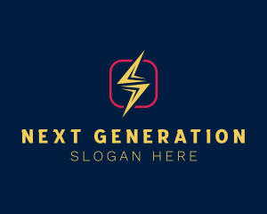 Energy Lightning Power logo design