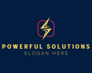 Energy Lightning Power logo design