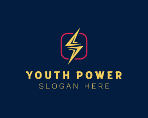 Energy Lightning Power logo design