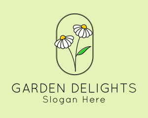 Daisy Garden Flower logo design