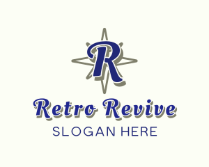 Retro Star Script logo design