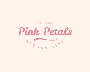 Pink Script Wordmark logo design