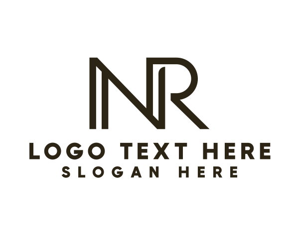 Letter Nr logo example 1